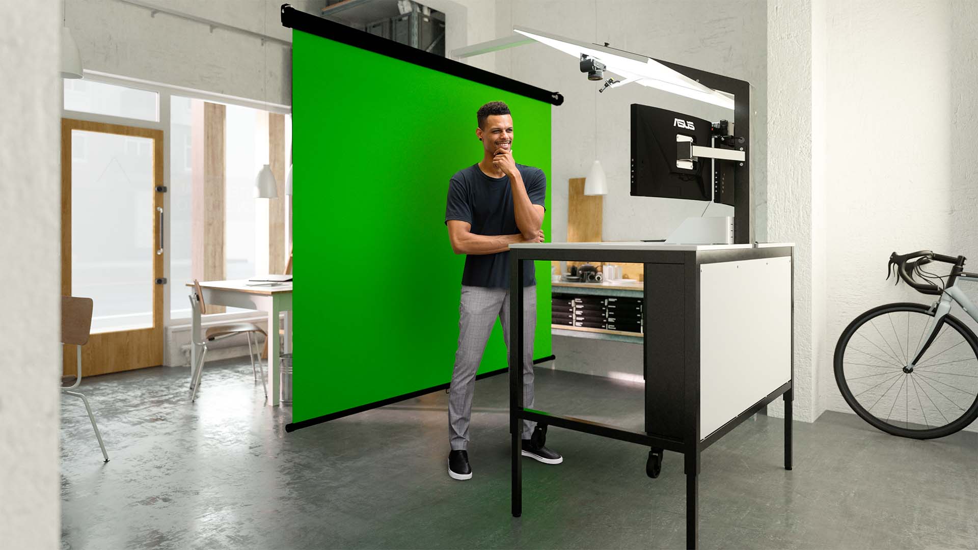 airtime studio with green screen